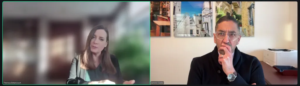 Screenshot of Dr. Theresa Betancourt and Dean Sandro Galea